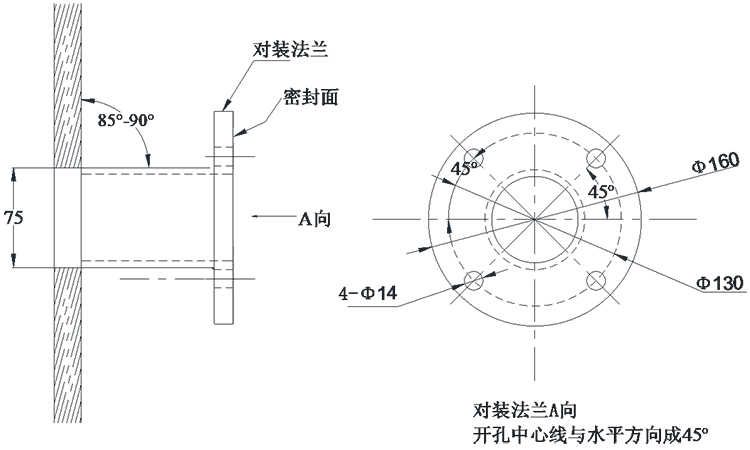 預(yù)裝法蘭安裝圖